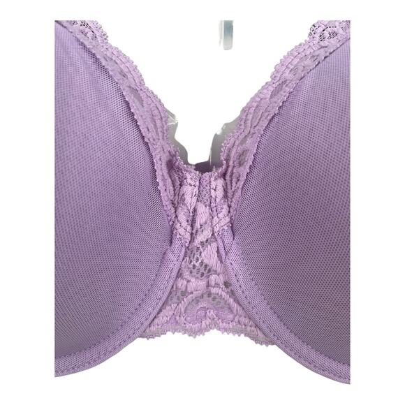 Natori bra 741299 Feathers full figure underwire purple size 34DD 34E - Picture 4 of 9